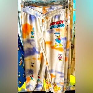 Disney Parks Women’s Mickey & Friends Tie Dye Lightweight Sweatpants Jogger NWT